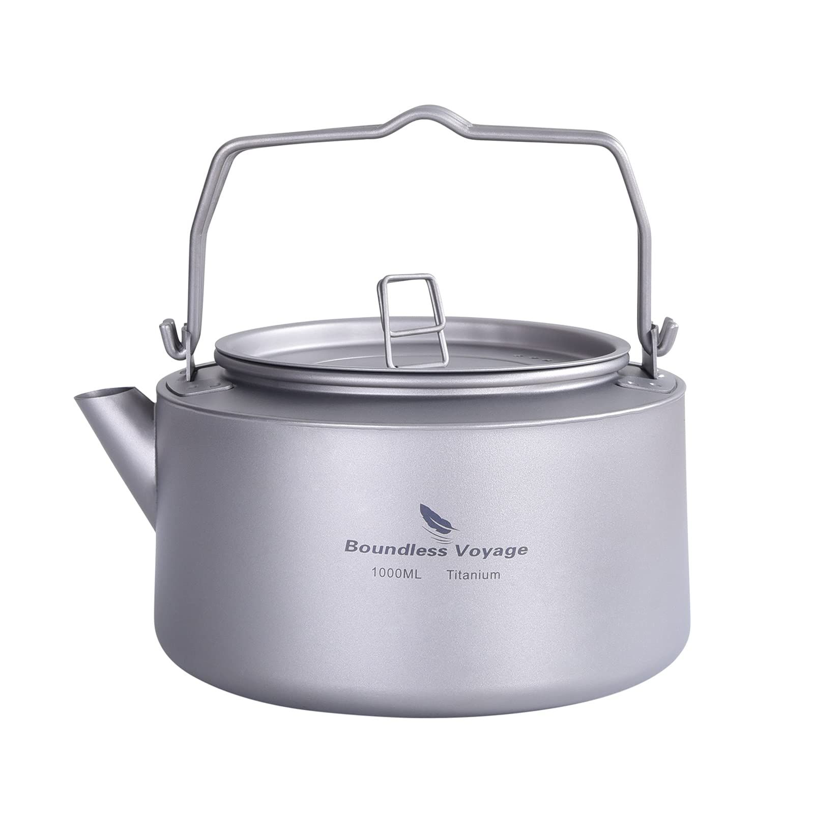 【新品】Boundless Voyage チタンケトル やかん 1L ティーポット 全体チタン製 直火対応 キャンプファイヤー アウトドア キャンプ用品 ケトル チタンケトル 1L Ti3098D (チタン色) 5a28158b