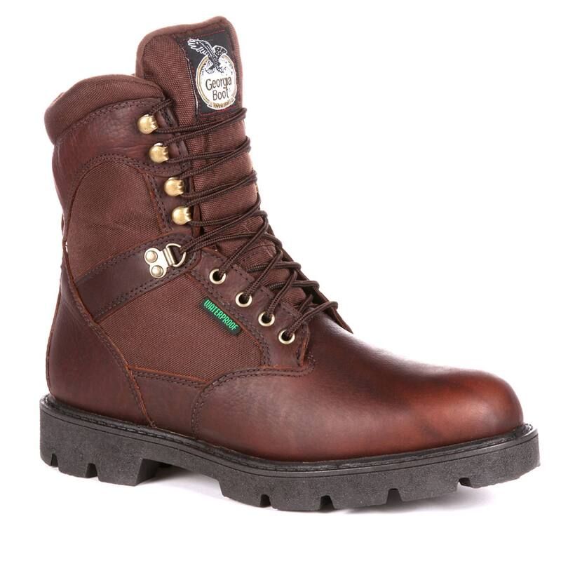 ジョージアブーツ メンズ シューズ ブーツ・レインブーツ Georgia Boots Homeland Mens 8in Waterproof Insulated Work Boots Brown ブ
