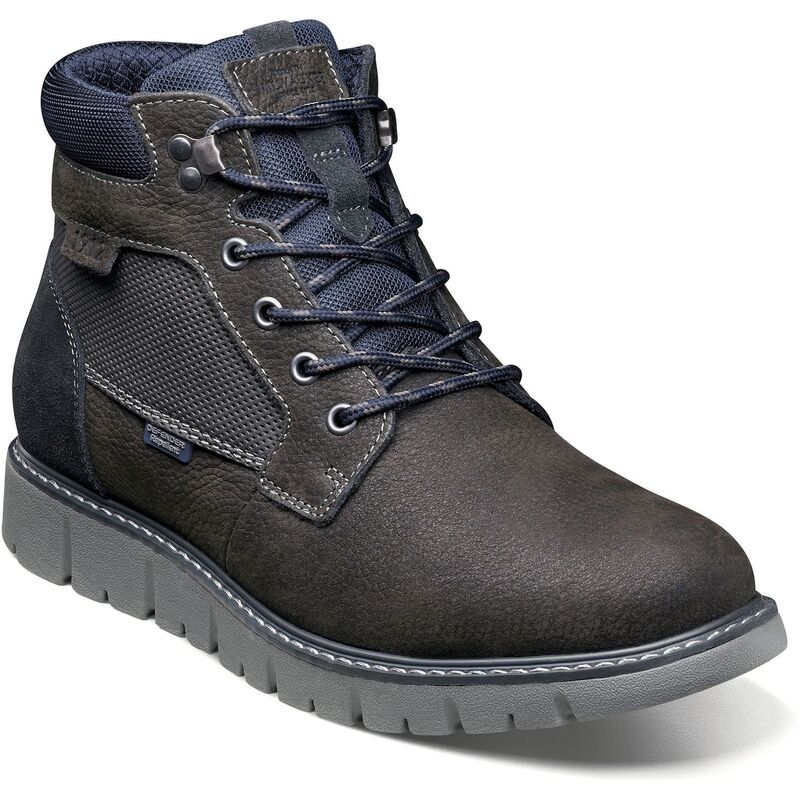 ノンブッシュ メンズ シューズ ブーツ・レインブーツ アンクル レザー Nunn Bush Karnak Mens Leather Plain Toe Ankle Boots Charcoal チャコ
