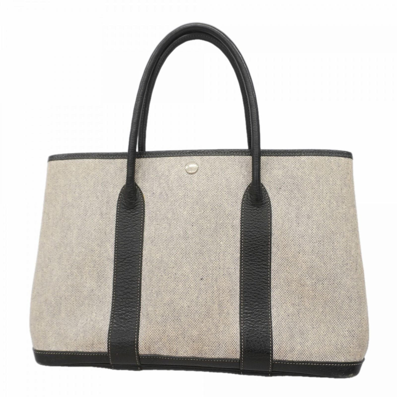 エルメス(Hermes) エルメス トートバッグ ガーデンPM トワルアッシュ ブラック □F刻印レディース