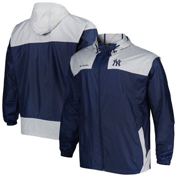 コロンビア メンズ アウター ジャケット・ブルゾン Mens Columbia Navy New York Yankees Flash Forward Challenger OmniShade Ful