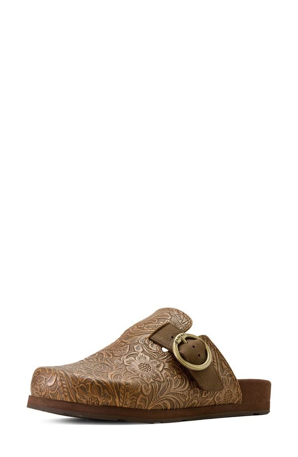 アリアト レディース シューズ パンプス Ariat Country Mule Brown Floral Emboss ブラウン