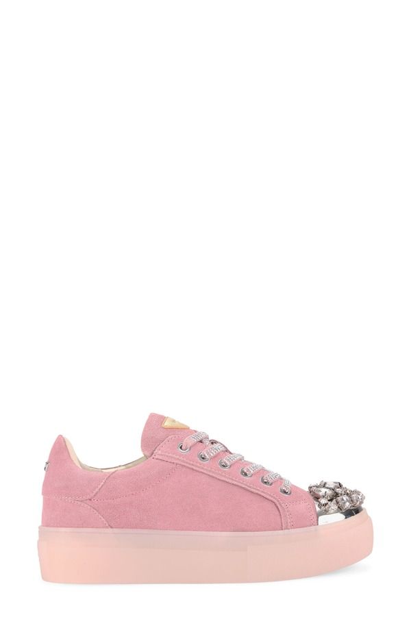 カートジェイガーロンドン レディース シューズ スニーカー プラットフォーム キャップ Kurt Geiger London Crystal Cap Toe Platform Sneaker Pink