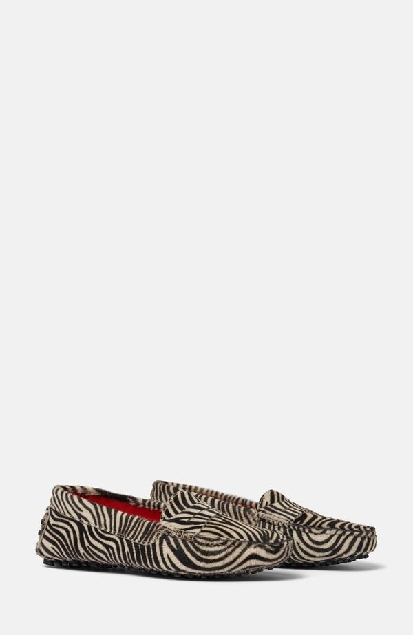 スカロッソ レディース シューズ スリッポン・ローファー SCAROSSO Ashley Driving Shoes Zebra PonyhairEffect Calf アニマル