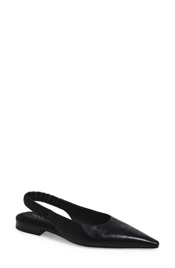 ラグアンドボーン レディース シューズ パンプス rag bone Mercer Pointed Toe Slingback Flat Black ブラック