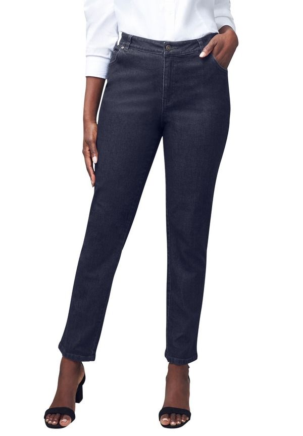 ジェシカロンドン レディース ボトムス デニムパンツ ストレート Jessica London True Fit Stretch Denim Straight Leg Jean Indigo インディ