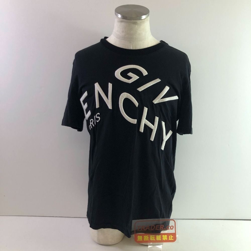 04w7446∞※【中古】 GIVENCHY ジバンシィ ロゴ刺繍 Tシャツ 半袖