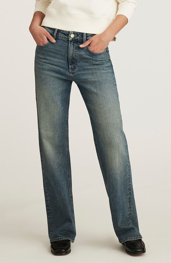 マーヴィ ジーンズ レディース ボトムス デニムパンツ ストレート ハイウエスト Mavi Jeans Taylor High Waist Relaxed Straight Leg Jeans Mid