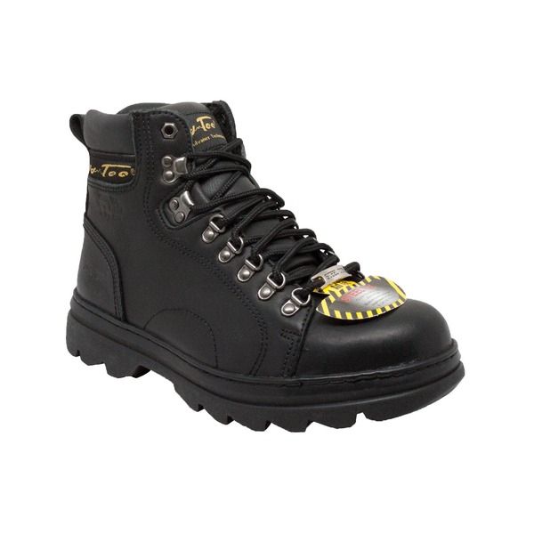 アドテック メンズ シューズ ブーツ・レインブーツ Tシャツ AdTec 6 Steel Toe Hiker Black ブラック