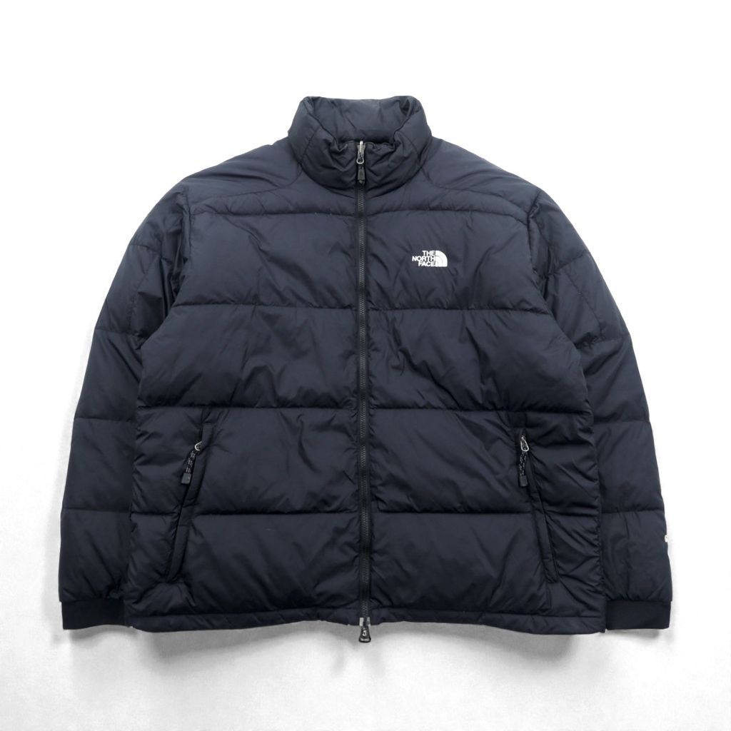 THE NORTH FACE 90年代 600フィルパワー ヌプシ ダウンジャケット 2XL ドローコード ブラック スタンドカラー