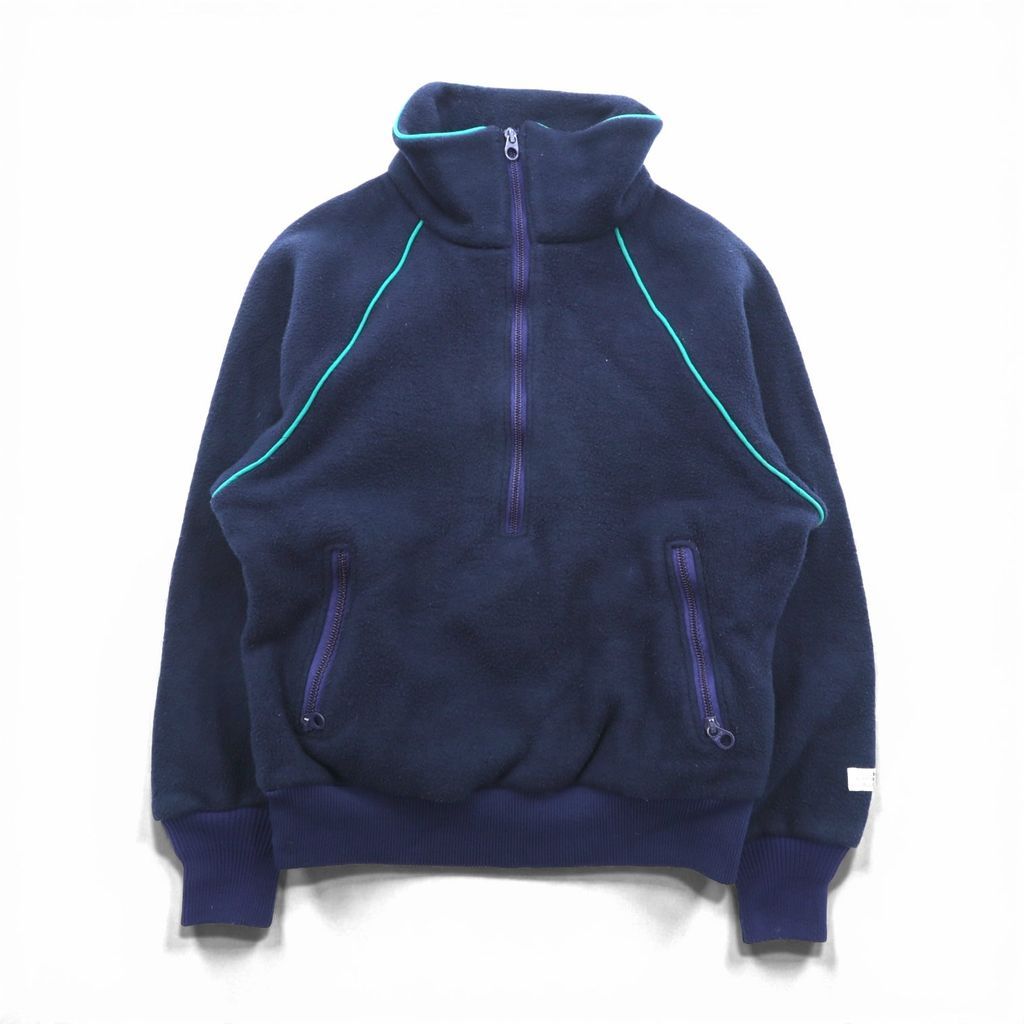 THE NORTH FACE 80年代 USA製 ヴィンテージ プルオーバー フリースジャケット S ネイビー ハーフジップ ハイネック スタンドカラー 茶タグ TALONジップ