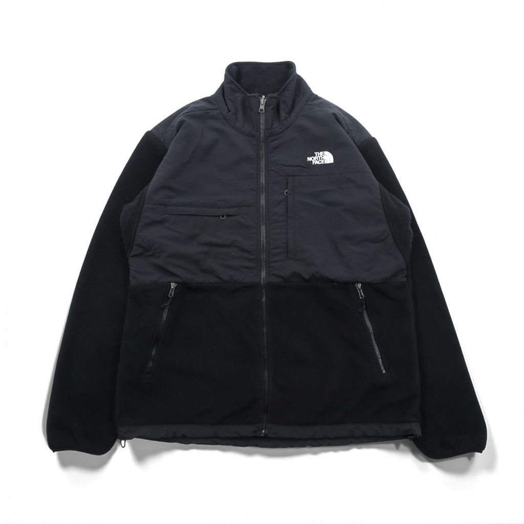 THE NORTH FACE デナリジャケット POLARTEC フリースジャケット L ブラック ナイロン切替 ドローコード 7,425円