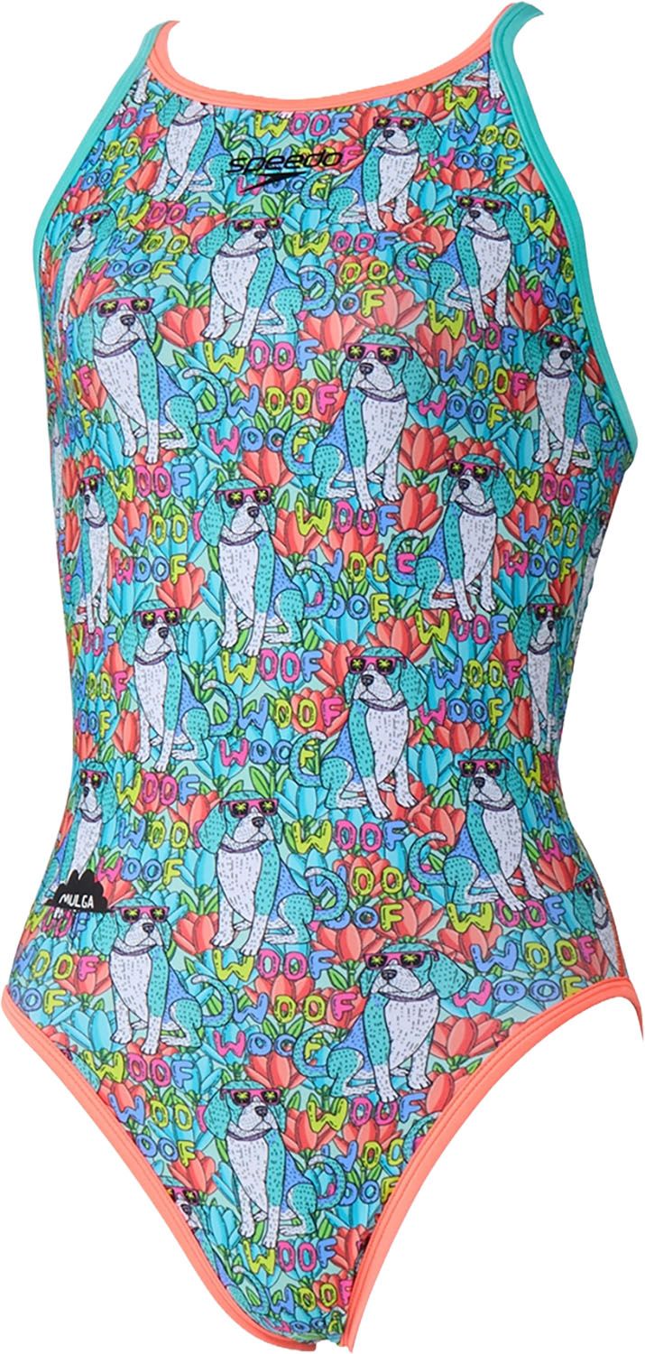 スピード Speedo スイミング MULGA FLOWER DOG TURNS SUIT 競泳水着 レディース MULGATHEARTIST モルガ 耐塩素性 コラボ STW02659MU BL ブルー