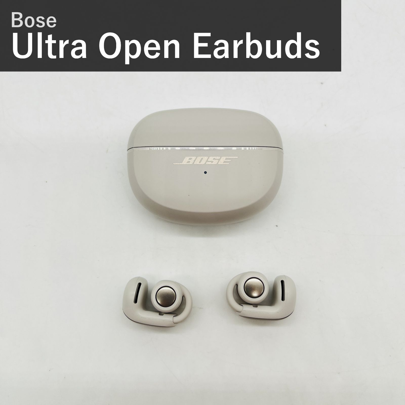 Bose Ultra Open Earbuds ボーズ ウルトラ オープンイヤホン 完全ワイヤレス Bluetooth 空間オーディオ 型番881046-0020 ホワイトスモーク IPX4防滴 マイク付 最大7.5時間再生 オープンイヤー 国内正規品