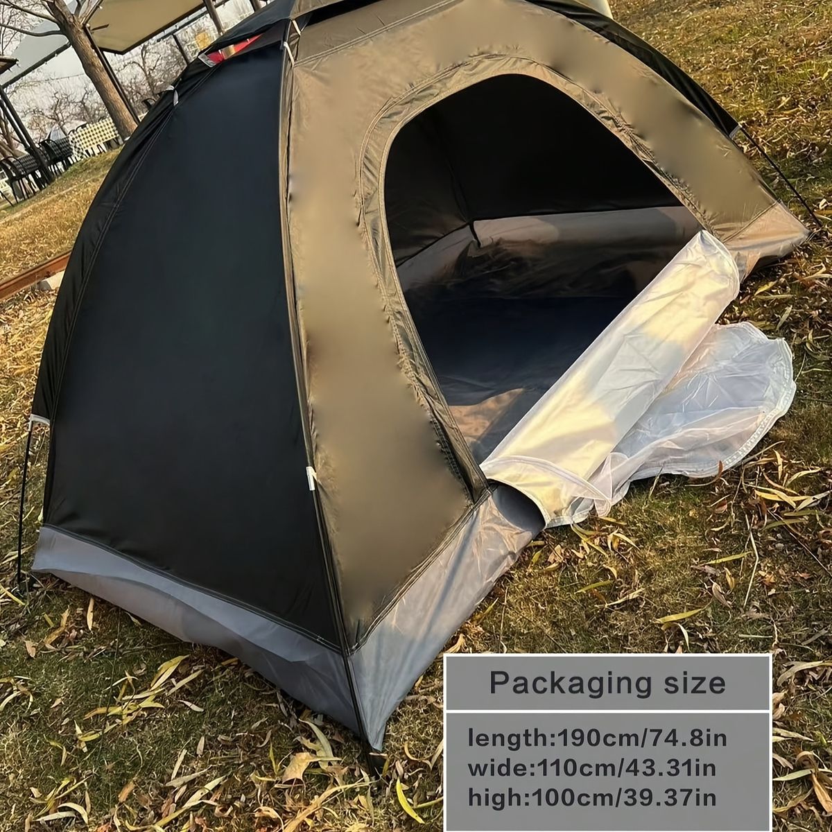 2人用/1人用対応】キャンプ テント 手組式 シンプル 単層式 公園