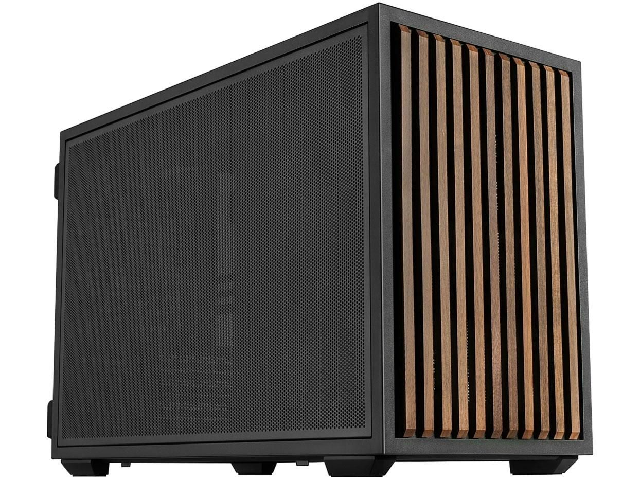 【新品・2営業日で発送】LIAN LI コンパクトPCケース B4-mATX Wood Black MicroATX／Mini-ITX規格マザーボード対応 120mmファン2基標準搭載 B4X-WD