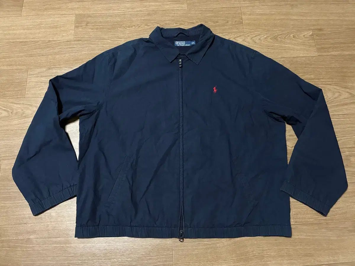 XXL) ポロ ブルゾン スイングトップ ジャケット ネイビー