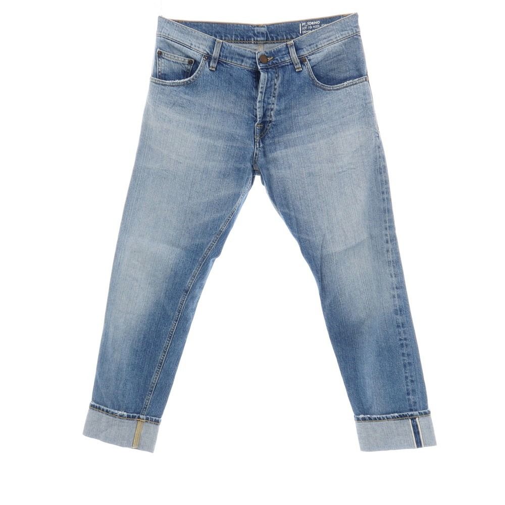 【中古】ピーティートリノ デニム PT TORINO DENIM DUB ストレッチ コットン デニムパンツ ジーンズ ブルー【サイズ32】【メンズ】