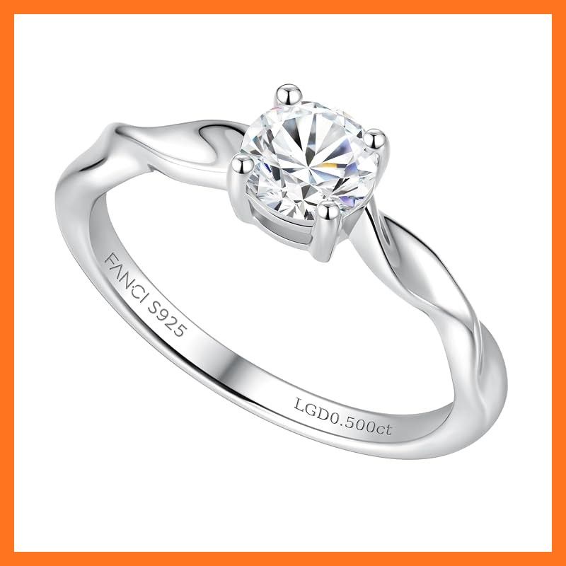 【新品】 [FANCIME] ダイヤモンド リング レディース 「Ever Yours」 12号 ラボグロウン ダイヤ 1石 0.5ct (DEF/VS) 1粒 指輪 シルバー S925 プロポーズ 結婚 誕生日 記念日 披露宴 プレゼント ギフトラッピング付