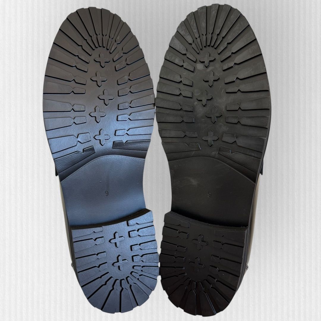 未使用級】Oxford and Derby 27.5 黒 ペイズリー タッセルローファー