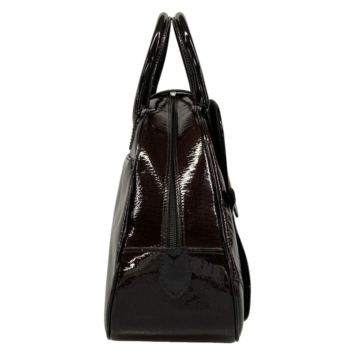 Christian Dior ダブルサドル ハンドバッグ トロッター エナメル DIOR/ChristianDior(ディオール/クリスチャンディオール) ハンドバッグ