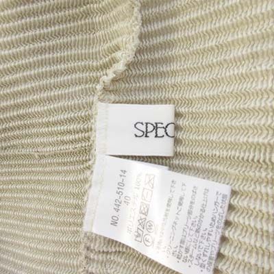 スペッチオ SPECCHIO カットソー プリーツ タートルネック バイカラー