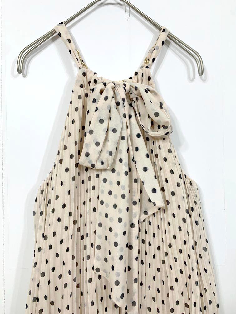Estella.K エステラケー Agnes Pleated Long Dress ネックチェーン