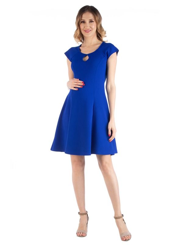24 セブンコンフォート レディース トップス ワンピース マタニティ 24seven Comfort Apparel Maternity Dress with Keyhole Neck Blue ブ 12,766円