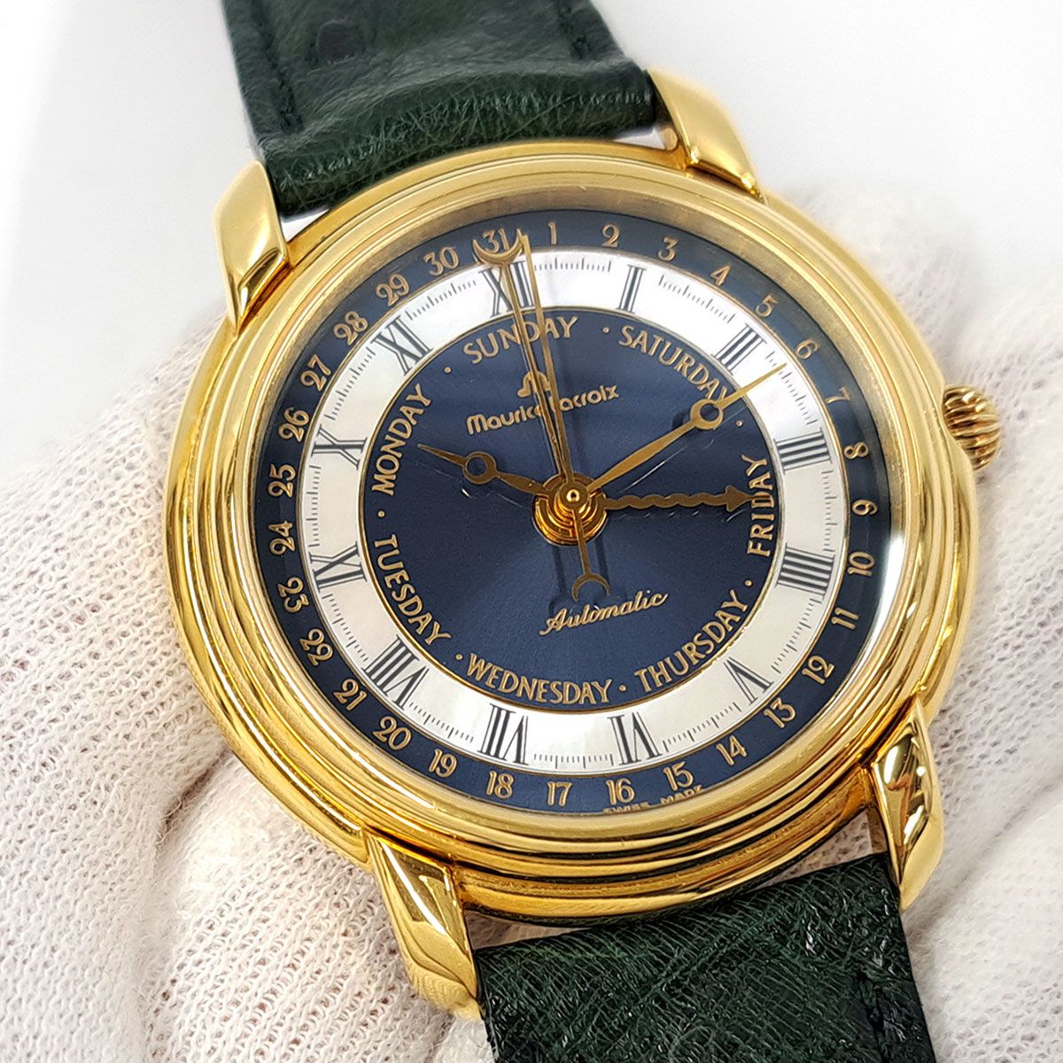 モーリスラクロア マスターピース ファイブハンズ 27294 自動巻き ゴールドメッキ メンズ MAURICE LACROIX 【中古】 【時計】 モーリスラクロア マスターピース ファイブハンズ 27294 自動巻き