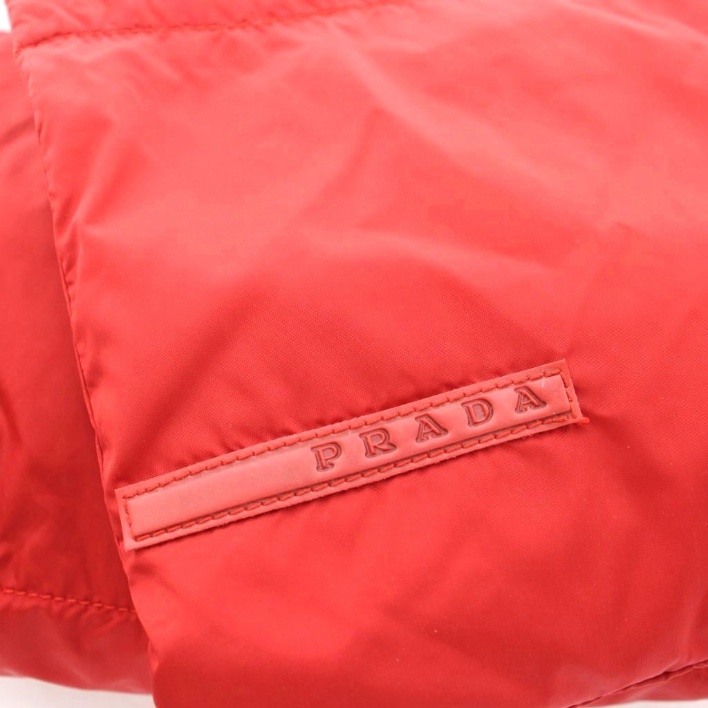 プラダスポーツ PRADA SPORT マフラー 中綿 ナイロン ヴィンテージ 赤