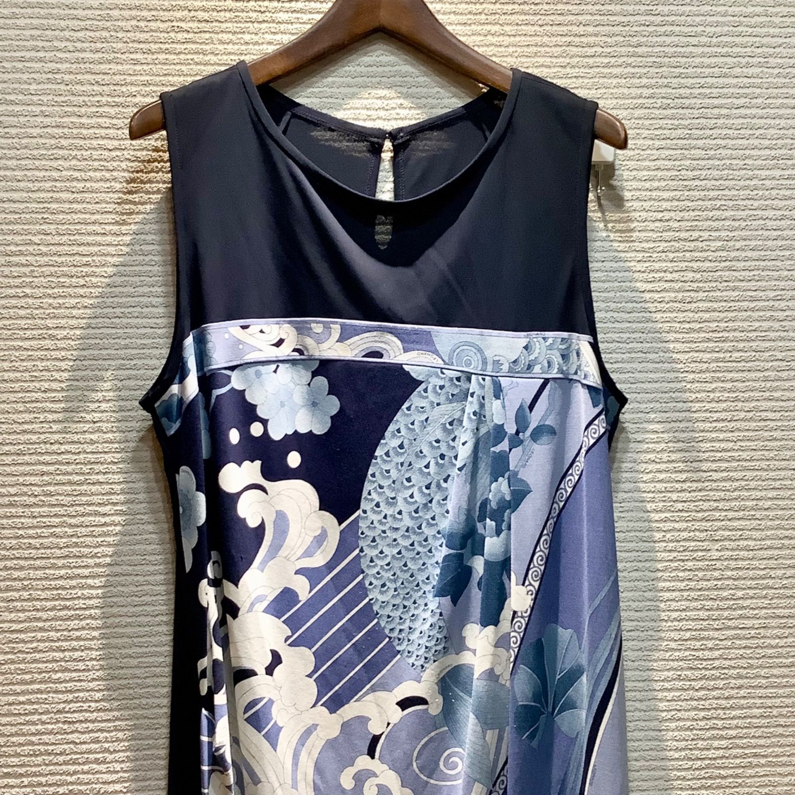 レオナール LEONARD PARIS 花柄 フラワー ストレッチ ワンピース