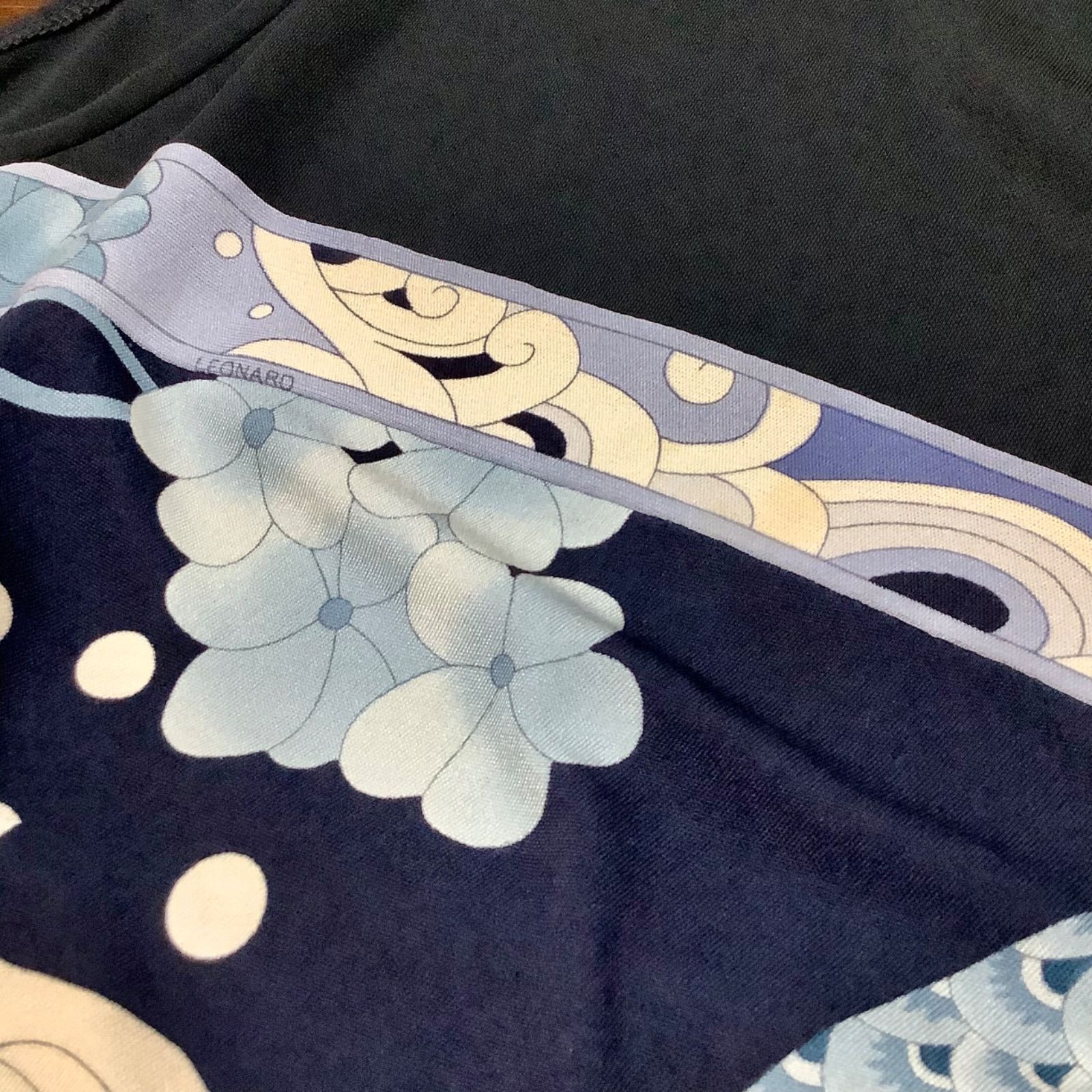 レオナール LEONARD PARIS 花柄 フラワー ストレッチ ワンピース