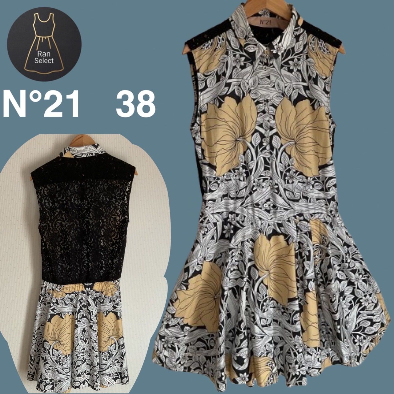極美品】N°21 ヌメロヴェントゥーノ 総柄 花柄 綿 ノースリーブ