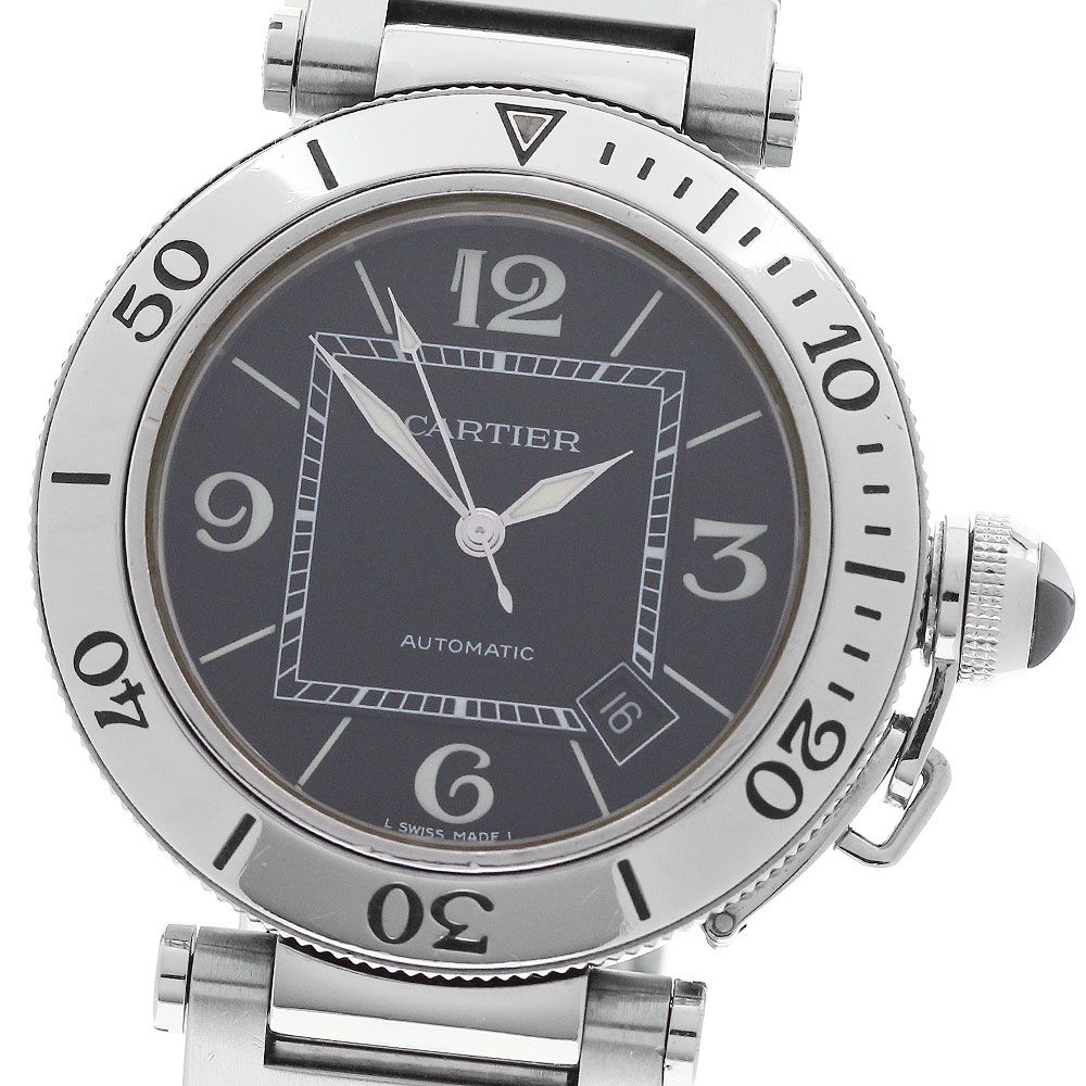 カルティエ CARTIER W31077M7 パシャ シータイマー デイト 自動巻き メンズ 保証書付き_964998