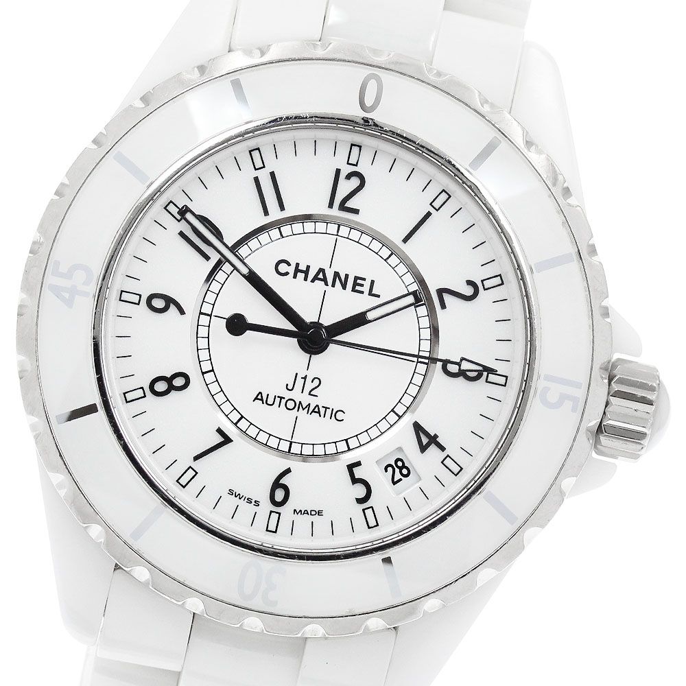 シャネル CHANEL H0970 J12 白セラミック 自動巻き メンズ _944109