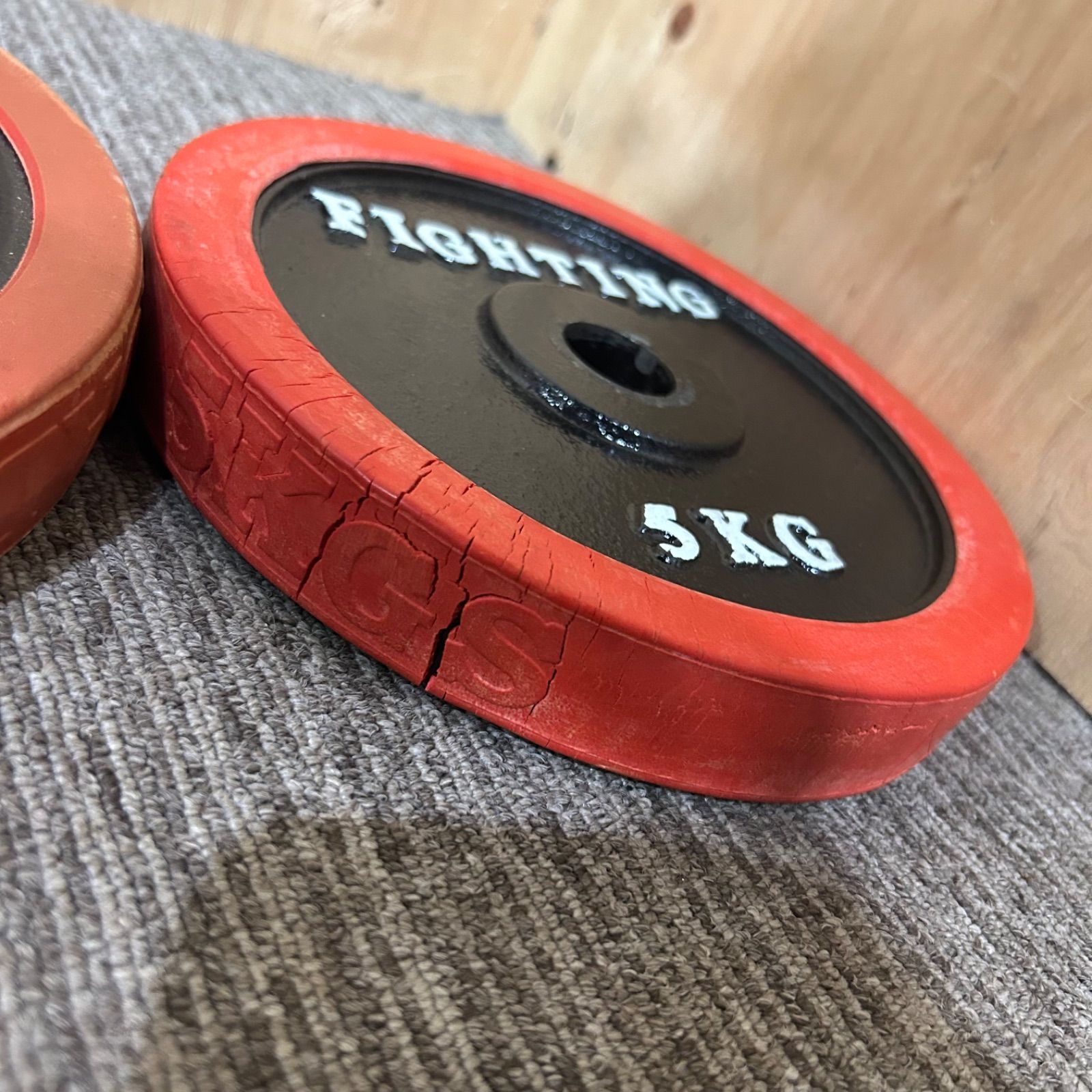 FIGHTINGROAD 70kg ダンベルプレートセット②【小分け送料込み】 SGM】FightingRoad ダンベルプレート ラバー 5kg ×2 - メルカリ