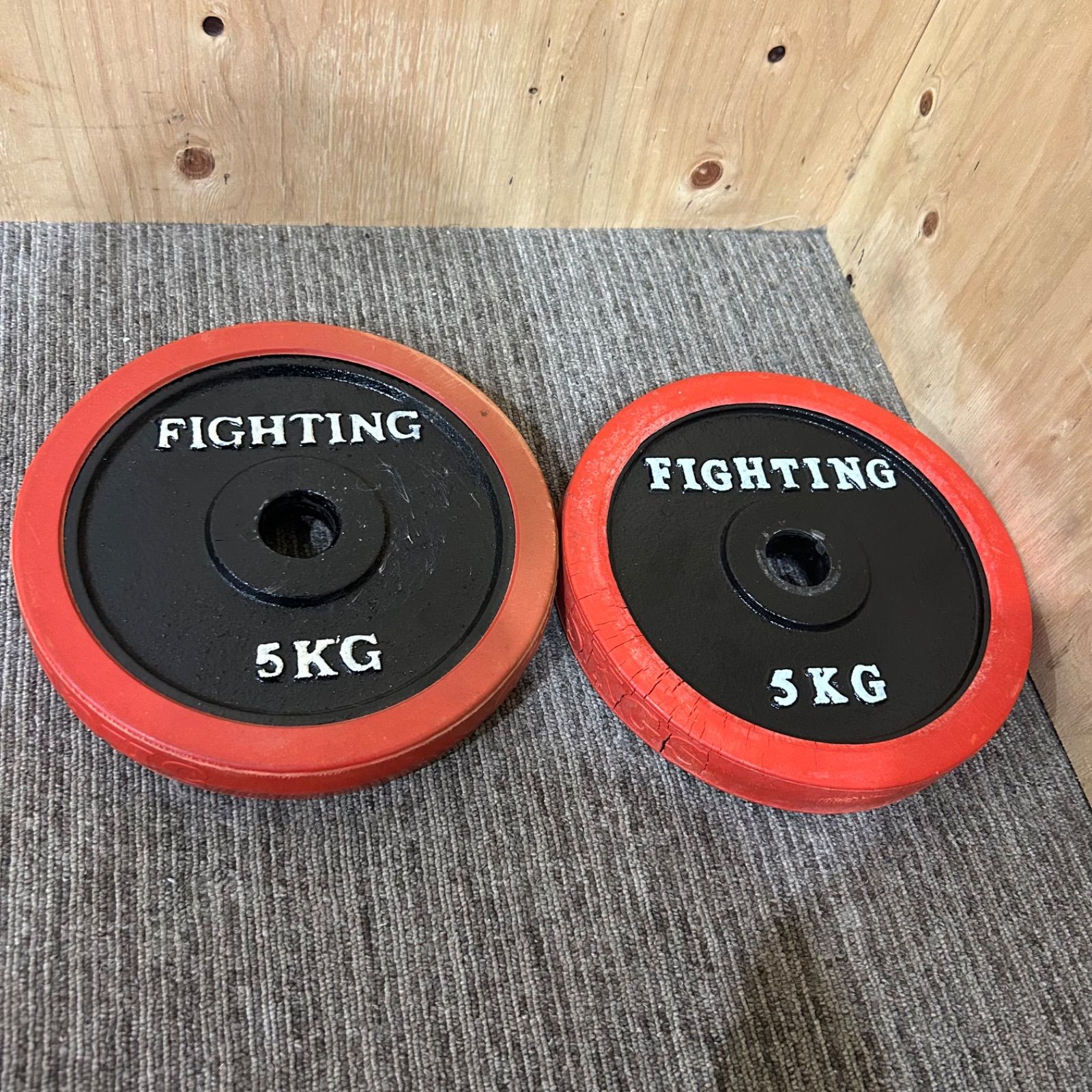 SGM】FightingRoad ダンベルプレート ラバー 5kg ×2 - メルカリ