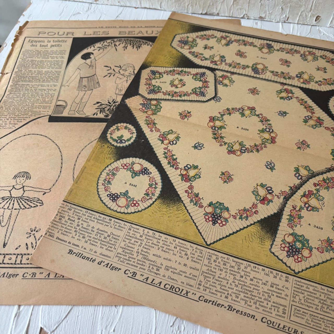 1920年代 フランス アンティーク Le Petit Echo de la Mode 手芸新聞 2