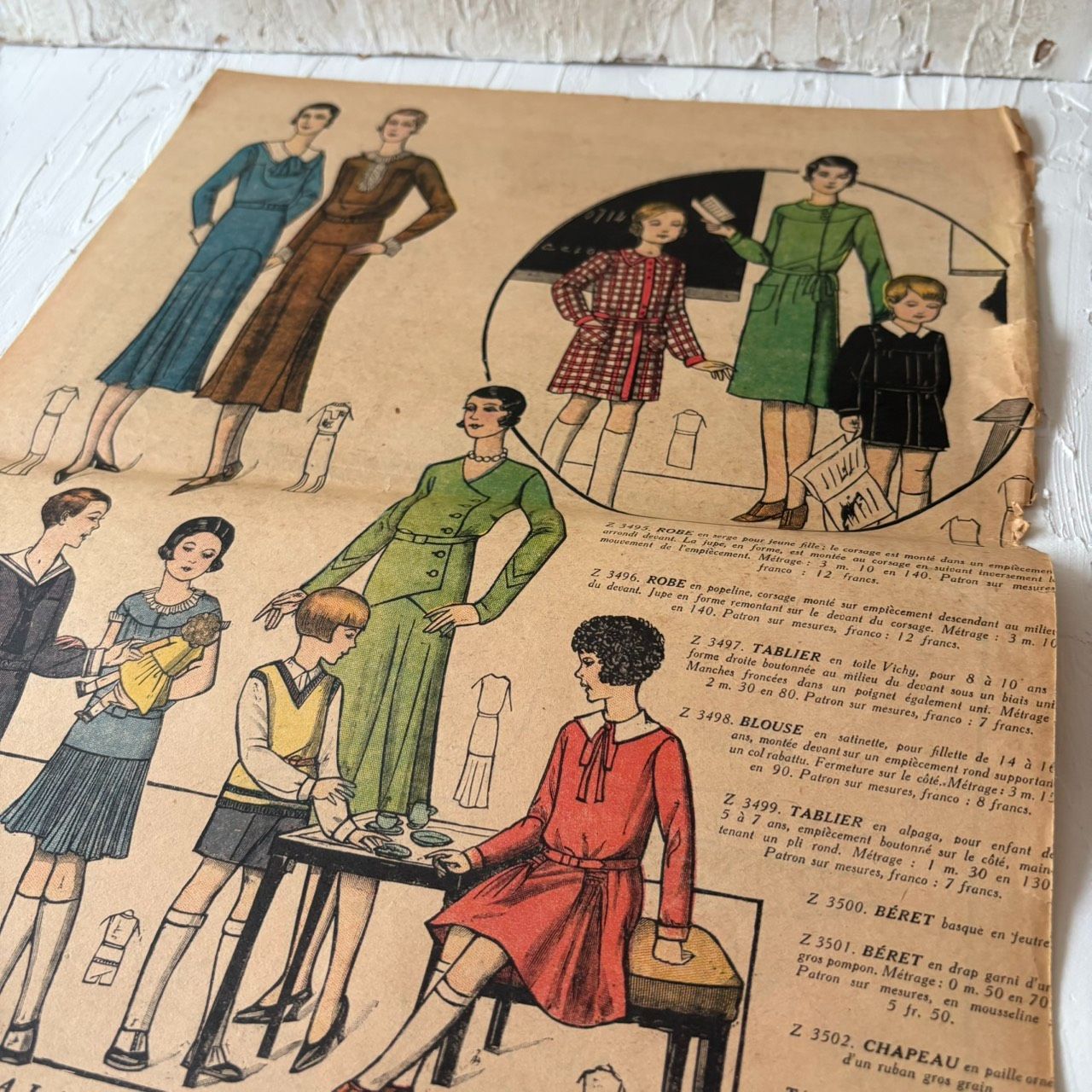 1920年代 フランス アンティーク Le Petit Echo de la Mode 手芸新聞 2