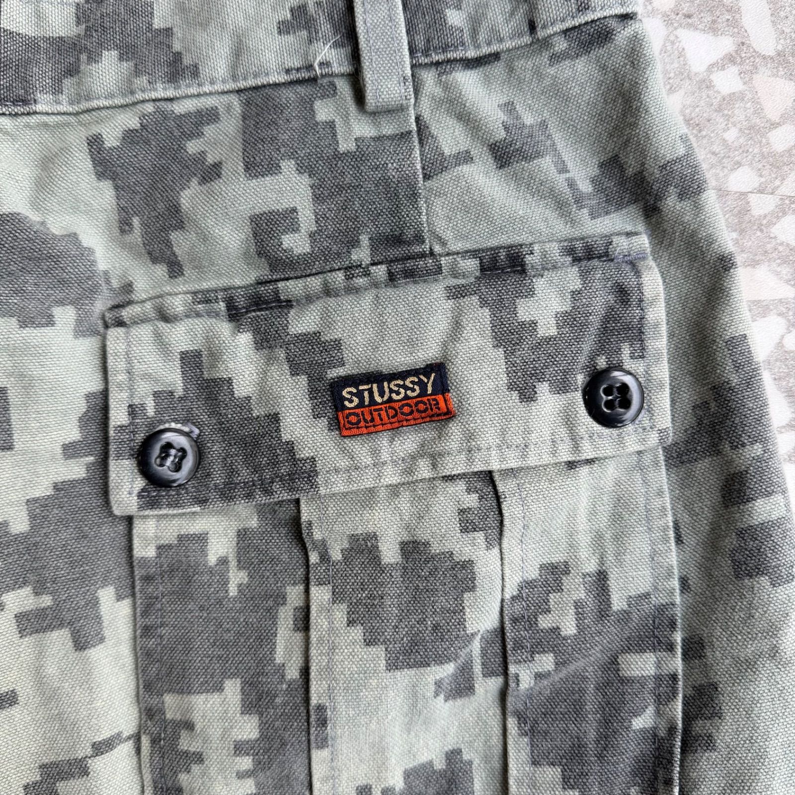 Archive アーカイブ Y2K ] STUSSY / 90's usa製 camo short cargo 32