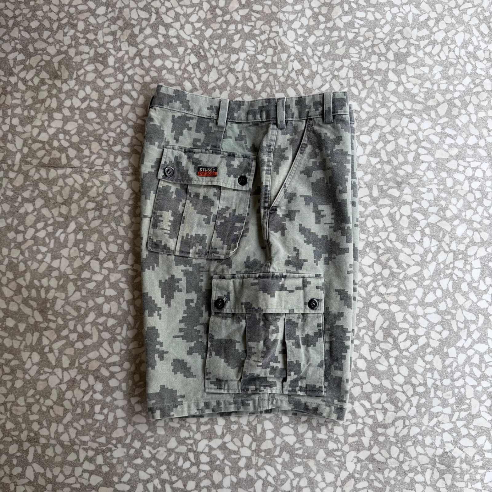 Archive アーカイブ Y2K ] STUSSY / 90's usa製 camo short cargo 32