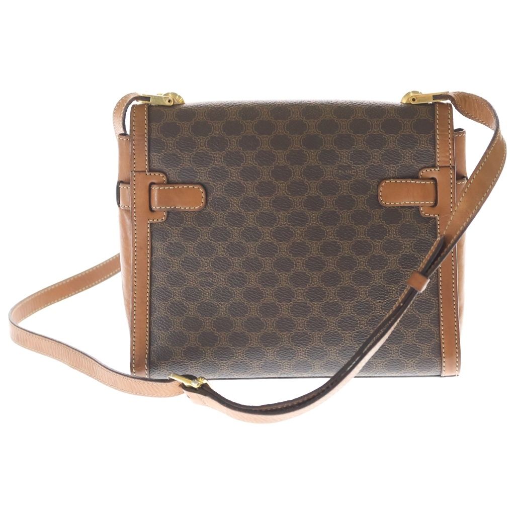 CELINE (セリーヌ) マカダム ターンロック ショルダーバッグ ブラウン