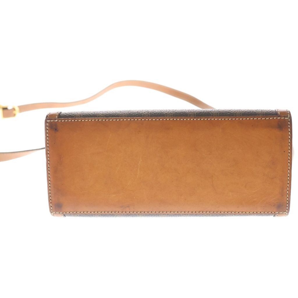 CELINE (セリーヌ) マカダム ターンロック ショルダーバッグ ブラウン