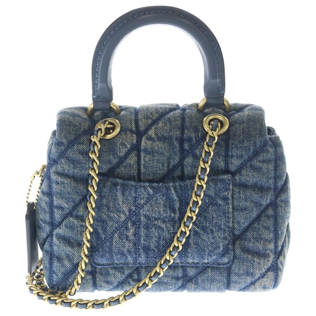 COACH (コーチ) タビー トップハンドル デニム レザー チェーン