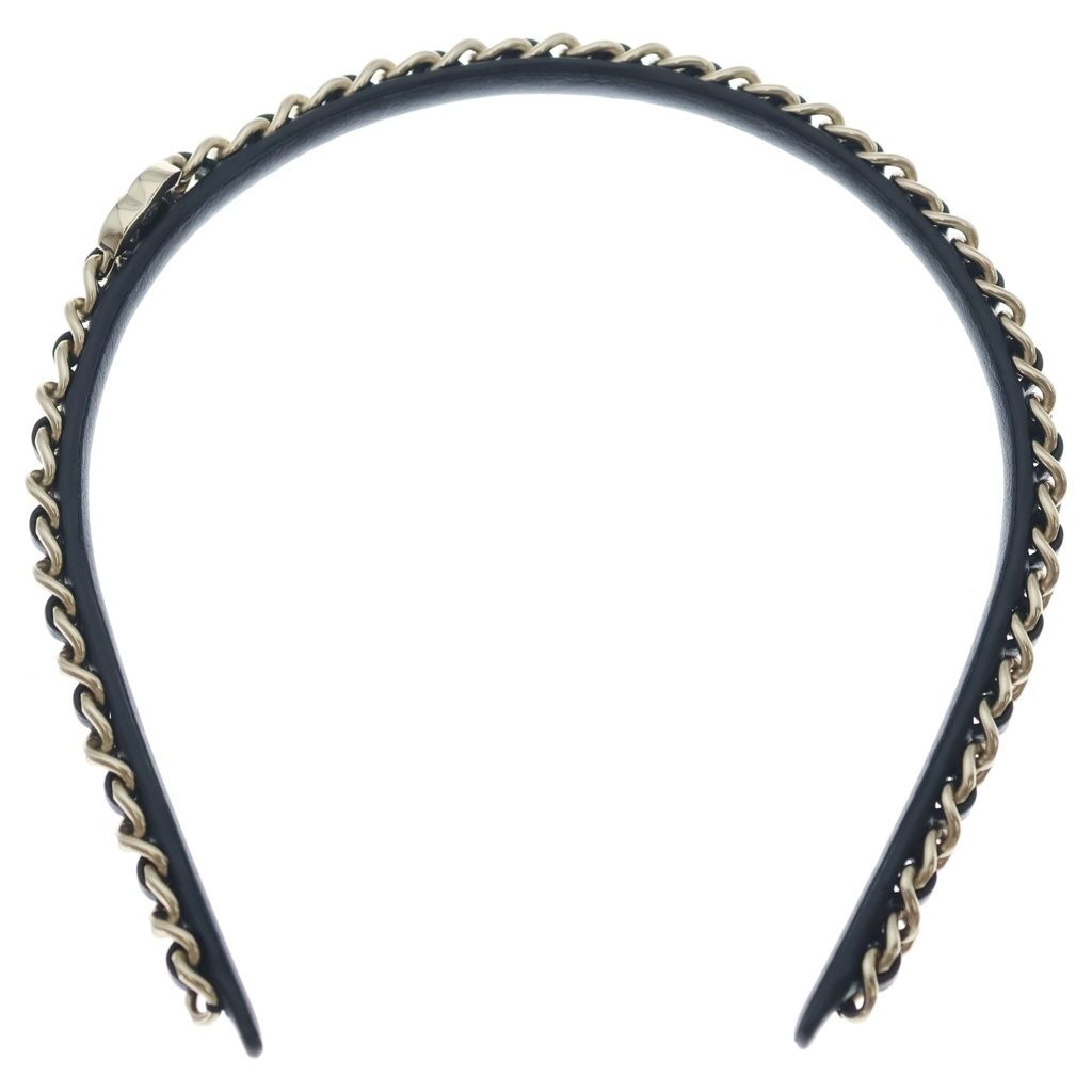 CHANEL (シャネル) CC Logo Headband ココマーク チェーン装飾