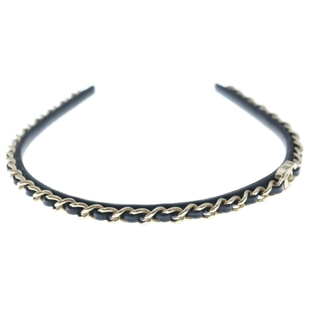 CHANEL (シャネル) CC Logo Headband ココマーク チェーン装飾