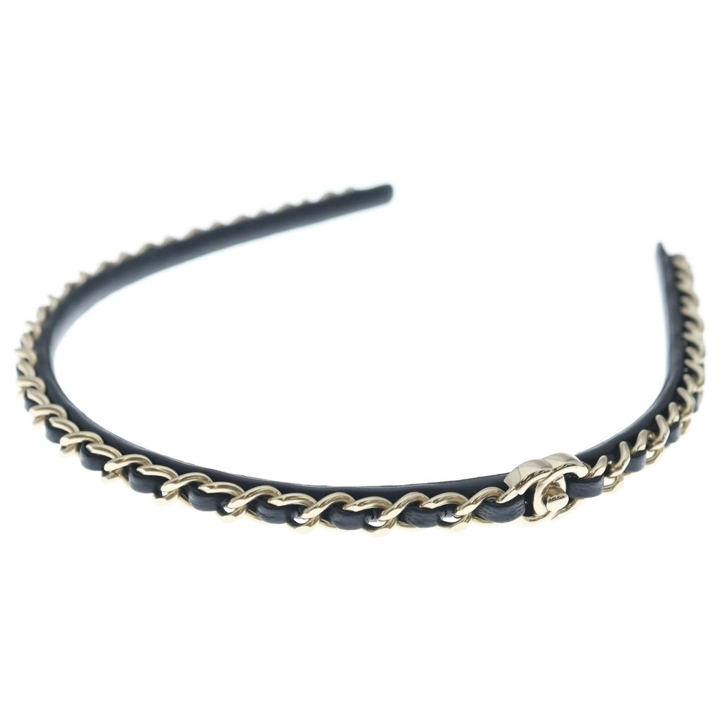 CHANEL (シャネル) CC Logo Headband ココマーク チェーン装飾