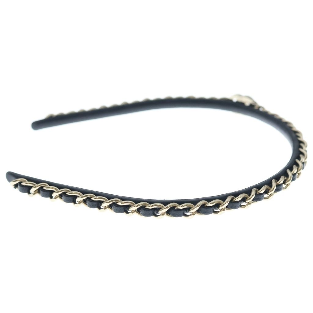 CHANEL (シャネル) CC Logo Headband ココマーク チェーン装飾