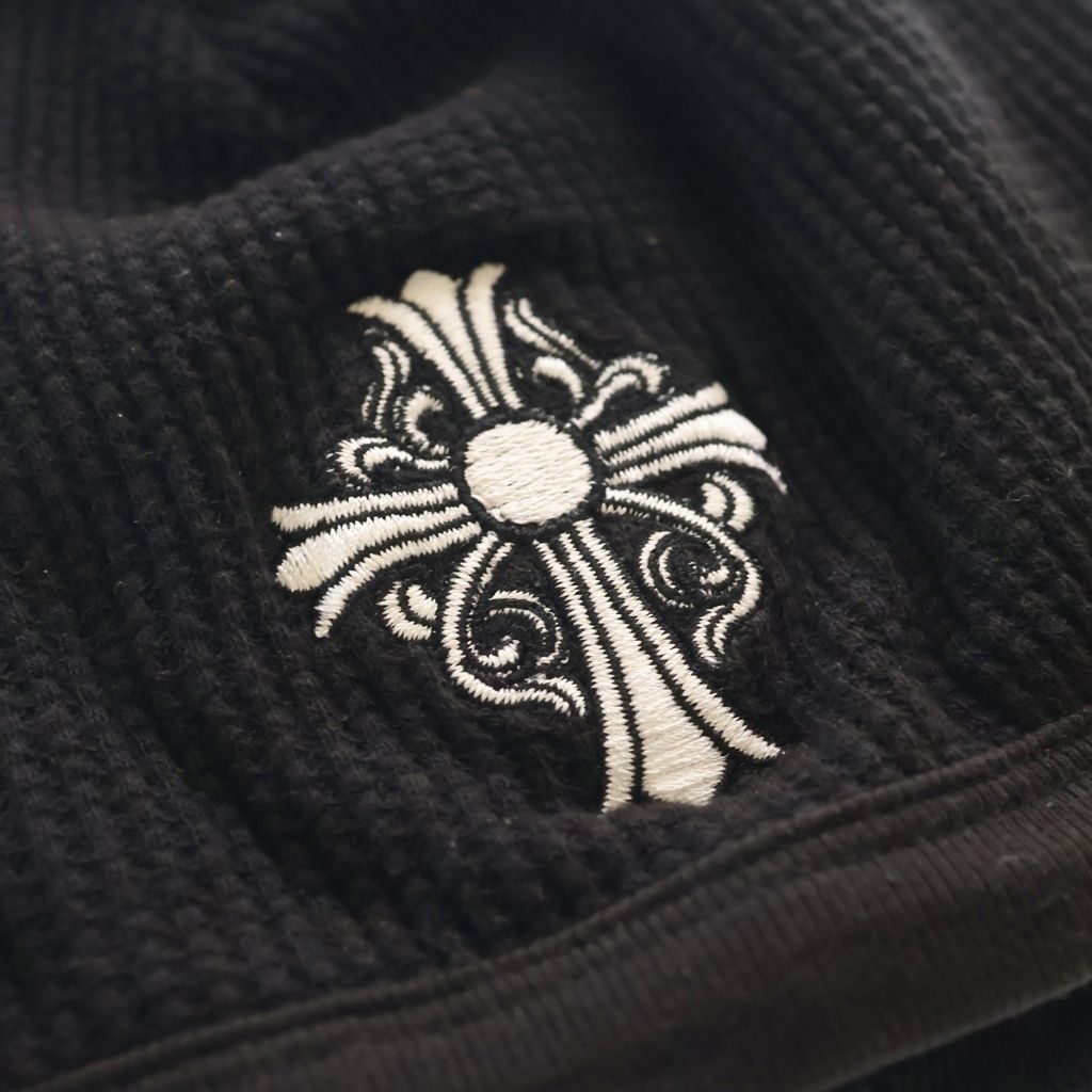 CHROME HEARTS (クロムハーツ) BEANIE CHクロス刺繍 ビーニー ニット帽