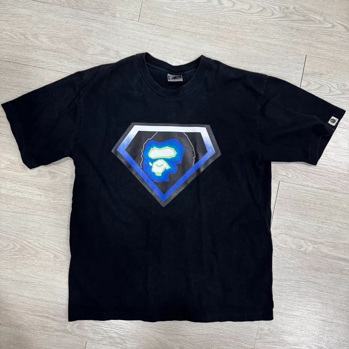 A BATHING APE® SUPERMAN ロゴ 半袖Tシャツ L